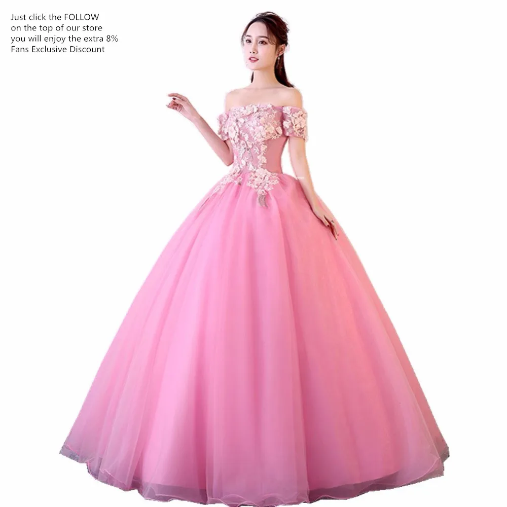 Quinceanera Dress Princess Boat Neck Short Sleeves Appliques Sweet 16 Custo Ball Gown