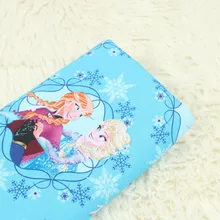 Половина метра Чистый хлопок мультфильм Милая девочка снег печати ткань синий низ, ручной работы DIY одежды платье кукла ткань CR-A392