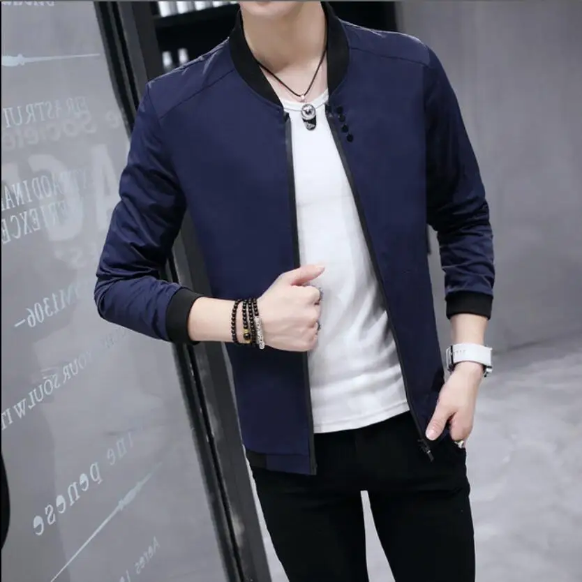 2019 New PB1707 Spring Autumn Casual Solid Slim Bomber Jacket Men Fashion Overcoat Baseball Jackets Men's Streetwear Jacket 2019 New PB1707 Spring Autumn Casual Solid Slim Bomber Jacket Men Fashion Overcoat Baseball Jackets Men's Streetwear Jacket