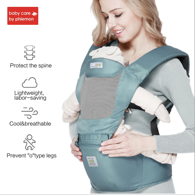 

Babycare Ergonomic Adjustable Baby Carrier Sling Infant Multifunction Waist Stool Kangaroo Front Facing Backpack Prevent O Type