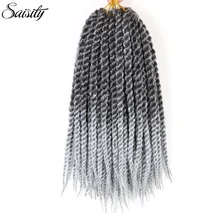 Saisity, вязанные крючком волосы для наращивания, Гавана, мамбо, крученые, кудрявые, вязанные волосы, xpressions, плетенные волосы, вязанные крючком, косички, синтетические, Омбре