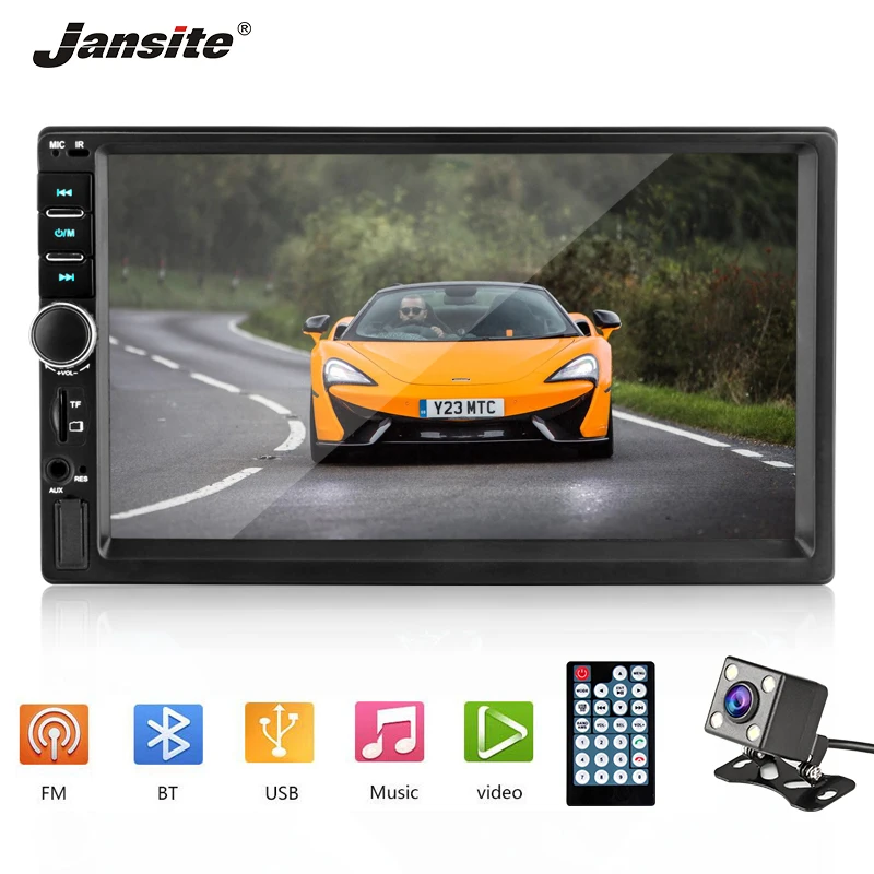 

Jansite 7" 2 din Radio FHD Car MP5 Touch Screen player with Rear camera Autoradio Bluetooth Mirror-link car multimedia player