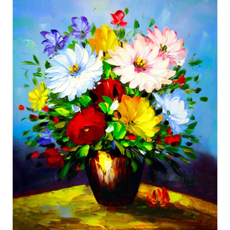 

5D DIY Diamond Embroidery flower Scenery Oil painting full Cross Stitch Round drill Diamond Painting love Gifts