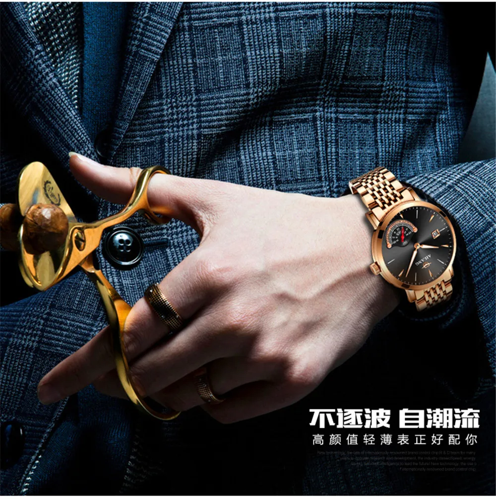 2017 ailang бренд Для мужчин механические часы роль Дата fashione Роскошные machinerie часы мужской Reloj Hombre Relogio Masculino