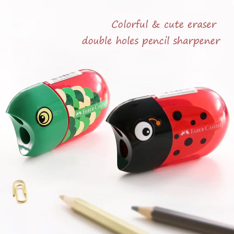 LifeMaster Faber Castell Doulble Hole Pencil Sharpener With Eraser Dust