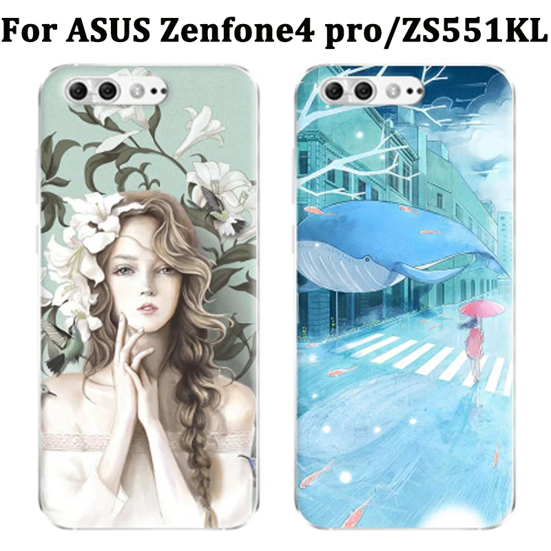 Для ASUS Zenfone 4 pro чехол милый мультяшный Мягкий силиконовый для Zenfone4 телефона ZS551KL