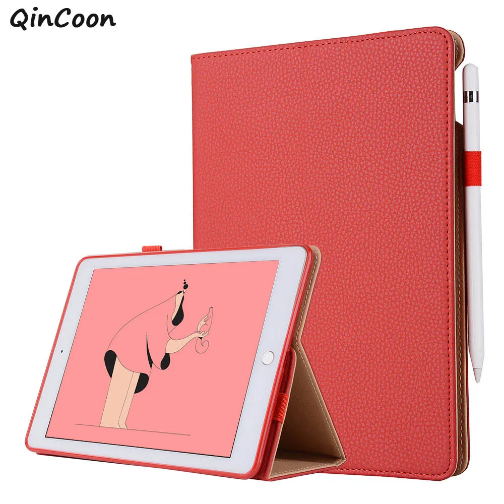 

Snow Business Smart Case for iPad 9.7 2018 2017 pro 9.7 air 2 PU Leather Cover for iPad pro 10.5 pro 12.9 2017 2015 w/Hand Strap