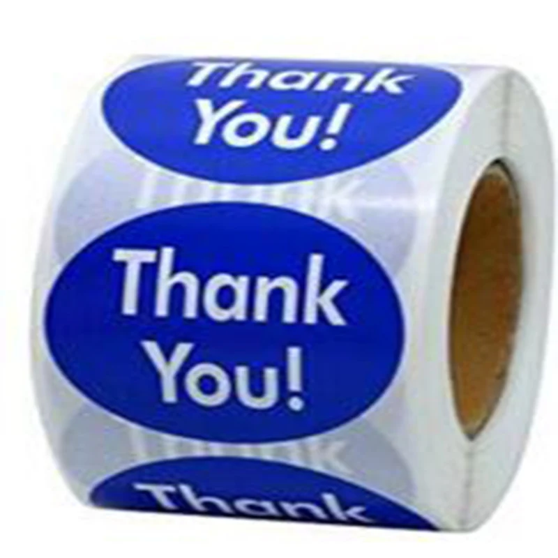 

Thank you! Blue Stickers 2" Round Self Adhesive Labels 500 Total Per Roll as promotion or package label