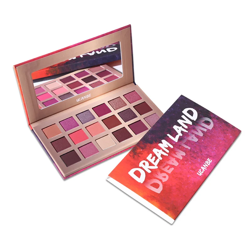 Dream 18 цветов Тени для век девушка сердце персиковый цвет тени для век макияж пластина - Color: 18 colors