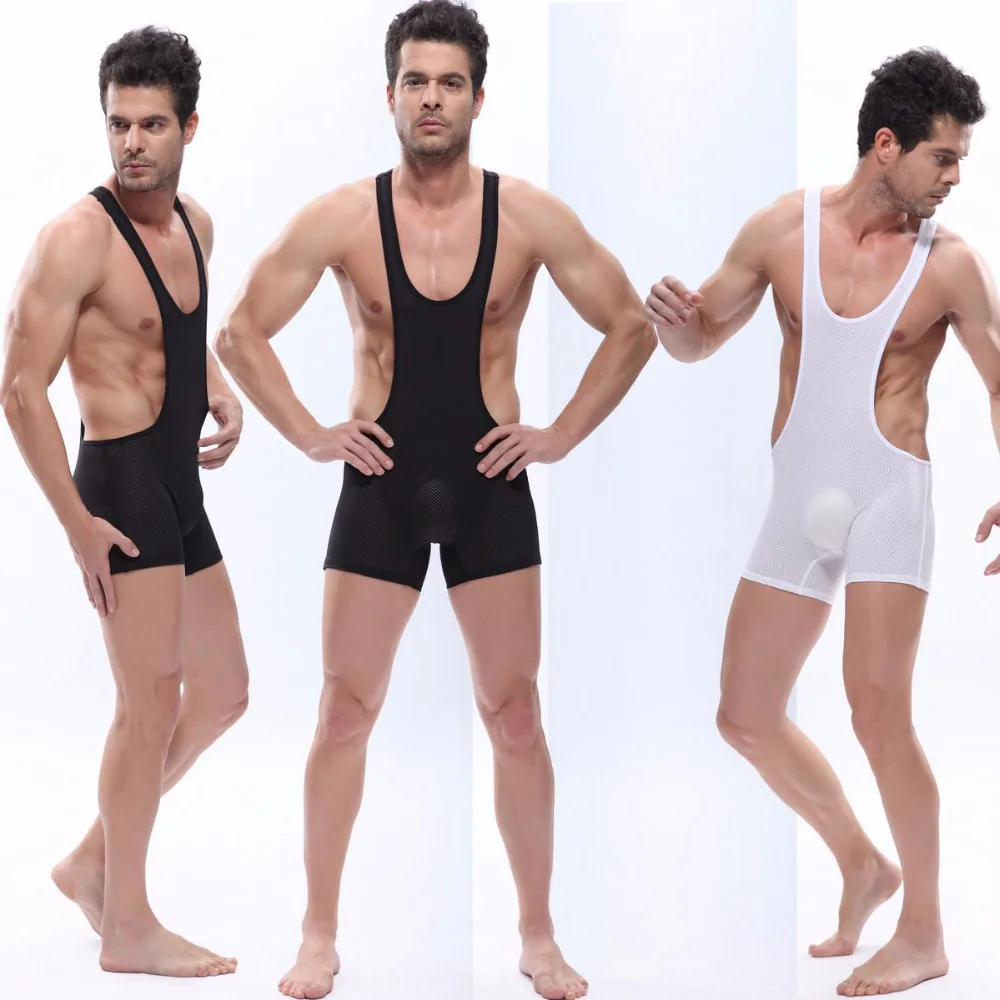 

Brand new WJ Men's Mesh Jockstrap Wrestling Singlet Struggles Bodysuit Backless Bodywear 2 colors