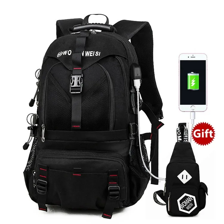 Мужской рюкзак с внешним USB зарядным устройством, 15,6, 17,3 дюймов, рюкзак для ноутбука, школьный рюкзак, сумка для подростка, повседневный рюкзак, мужской рюкзак