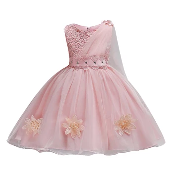 

BAOHULU Princess Dress Tutu Kids Birthday Party Show Dress for Girls Infant Lace & Bow Knot Elegant Dress Baby Girls Dance wear