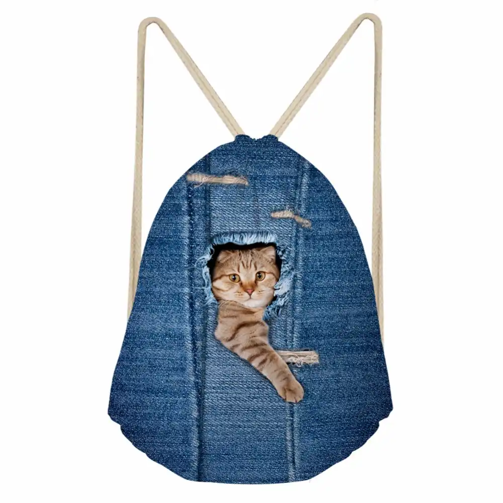 denim mini backpack