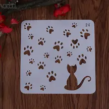 Cat w/ Footprint Template Layering Stencil for Walls Scrapbooking/photo Album Decorative Embossing DIY Paper Cards Craft Stencil Cat w/ Footprint Template Layering Stencil for Walls Scrapbooking/photo Album Decorative Embossing DIY Paper Cards Craft Stencil
