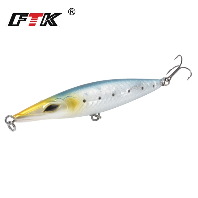 US $3.69 FTK Fishing Lure Floating Pencil Lure Bait Stickbait Wobblers Topwater Long Casting Hard Lure 6 col
