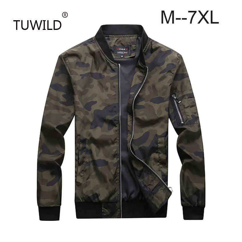 TUWILD Новые Большие размеры камуфляж мужская куртка 7XL мужской молодежной армия