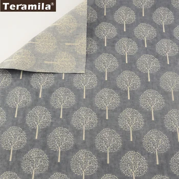 

Winter Trees Linen Fabric Material Tissu Tablecloth Pillow Bag Curtain TERAMILA Home Textile Cushion Pillow Zakka Cotton