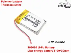 Литиевая батарея хорошего качества 3,7 V, 250 мАч 502030 полимерный литий-ионный/литий-ионный аккумулятор для планшетного компьютера банка, gps, mp3