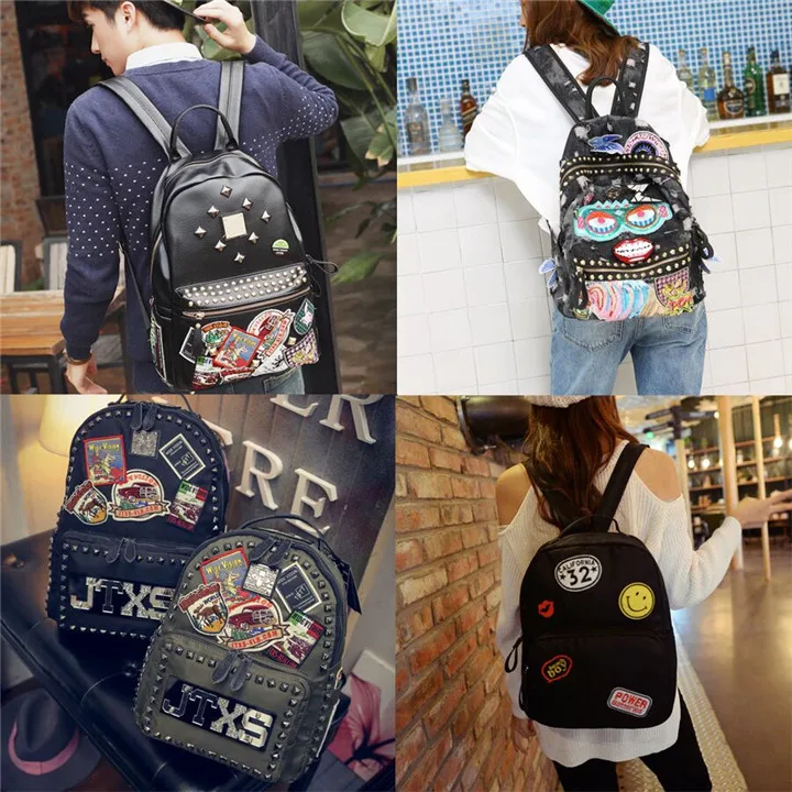 8 PF 7pcslot Sequin Patch Lipstick Flower Patches for Cloth Embroidery Badges on Backpack Dress Applique Decoration Sticker AD002