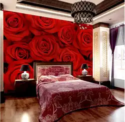 3D пользовательские фото фрески розы стены Бумага Спальня Гостиная 3d стены Бумага s для стен