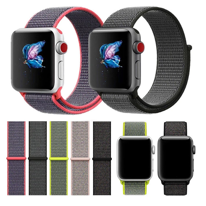 

For Apple Watch Band 38MM 42MM Nylon Soft Breathable Nylon I Watch Replacement Band Sport Loop for Apple Watch Series 3/2/1