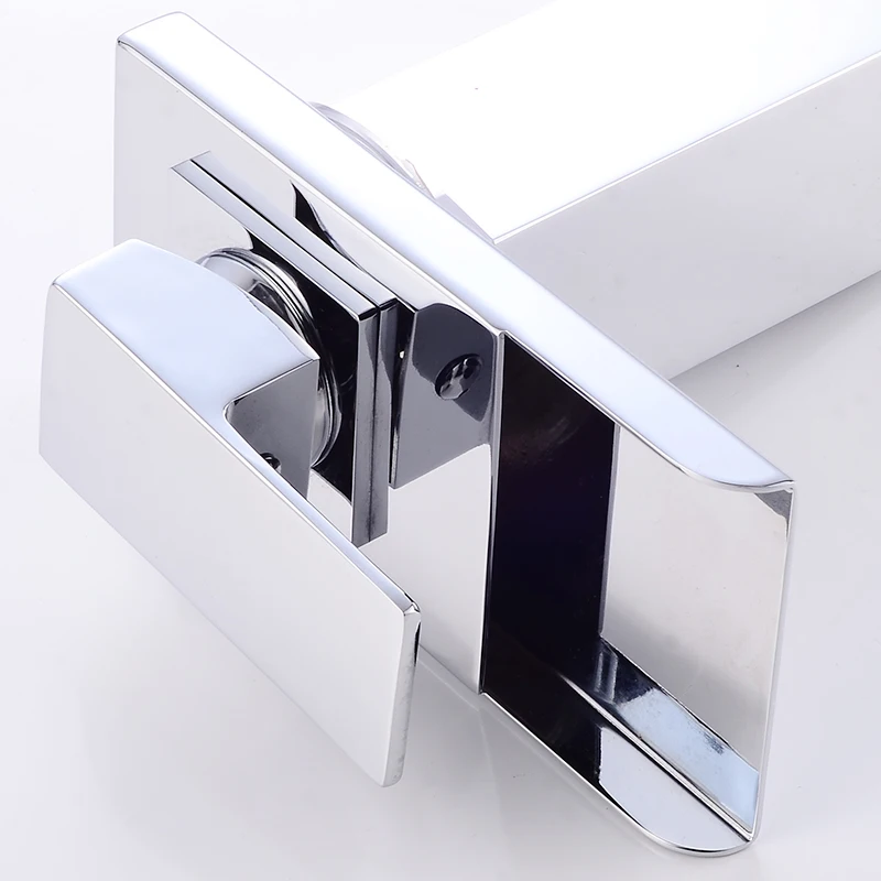  ROVATE LED Basin Faucet Watefall Sink Taps Colors Change with Temperature Bathroom Mixer Brass - 32861963707