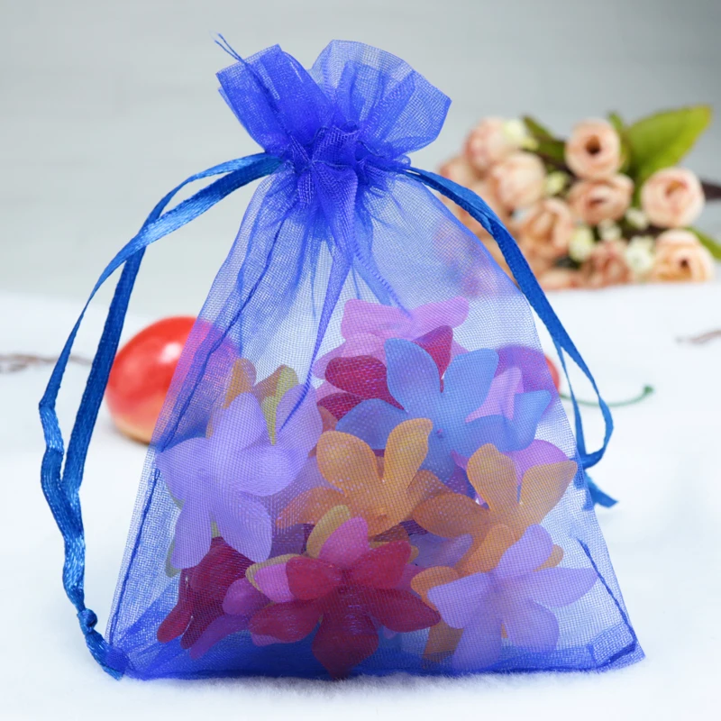 Wholesale 100pcs/Lot Royal Blue Organza Bag 13x18cm Jewelry Candy Gifts