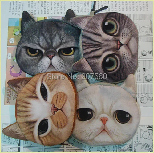 Cat coin purse womens wallets and purses cute animal zero wallet,change purse zipper coin bags clutch purse Cartoon cat face coin purses the movie aladdin and the magic lamp zero wallet metrosexual fashionista out coin purse bag lqb1046