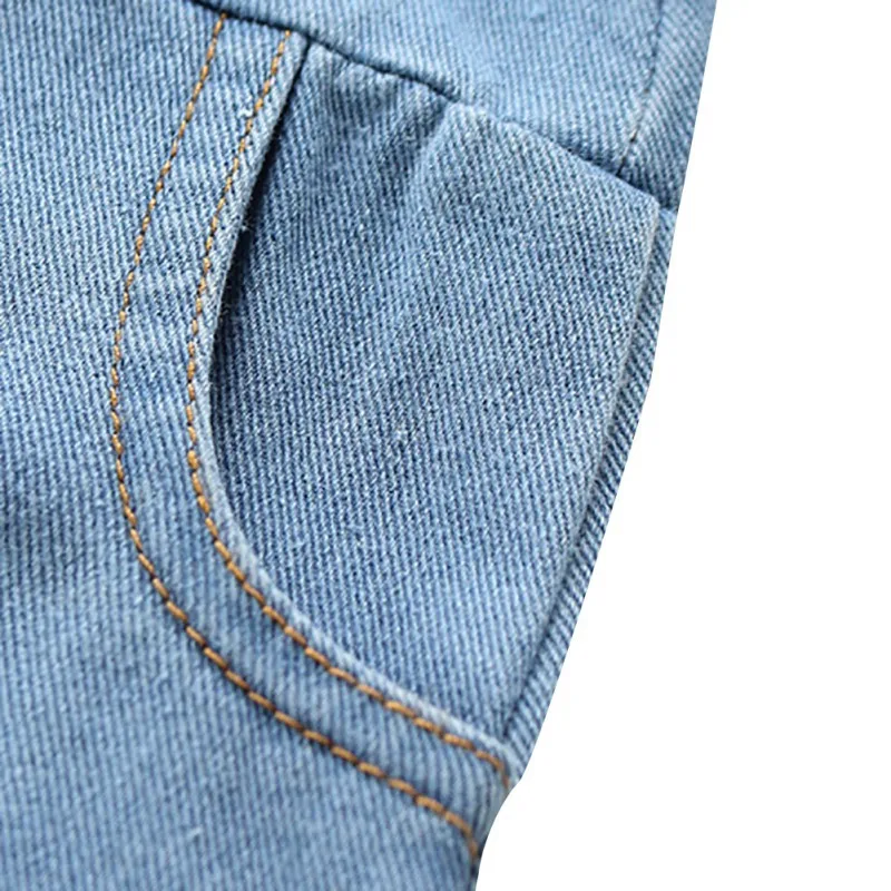 Штаны на подтяжках для маленьких девочек; детский джинсовый однотонный топ с лосинами; комбинезоны; брюки