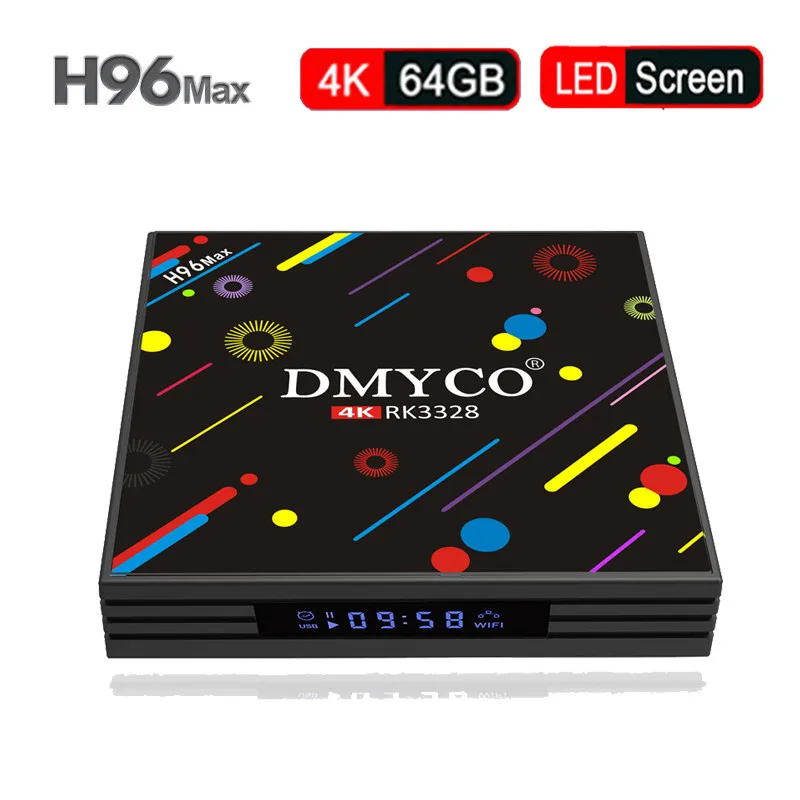 

H96 MAX H2 Android 7.1 TV Box 4GB 64GB RK3328 Quad Core 4K VP9 HDR10 USB 3.0 WiFi Bluetooth 4.0 H.265 Media Player H96 Pro H2