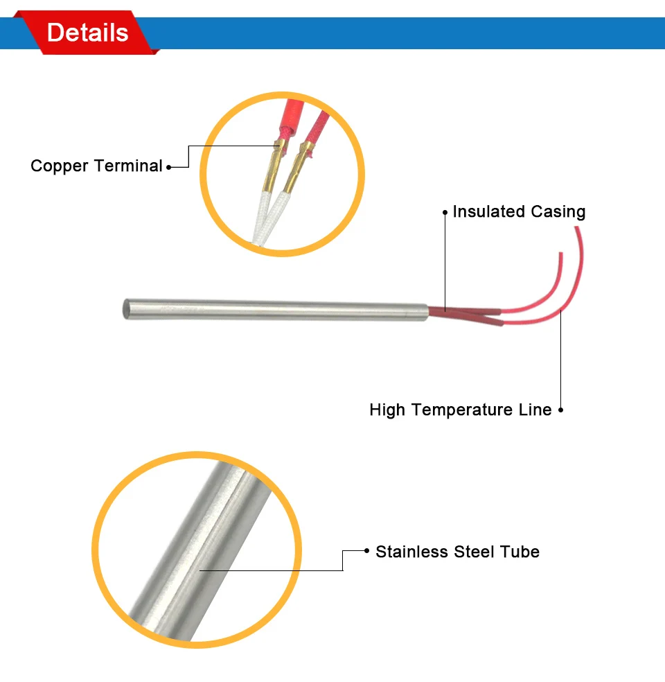 LJXH Нагревательный элемент электрического для нагрева картридж обогреватели 8x300 мм/0,314x11,81 "AC110V/220 V/380 V 600 W/750 W/980 W для формы