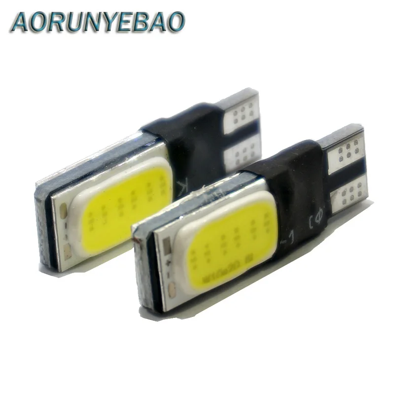 AORUNYEBAO 2 шт. T10 W5W Светодиодная Автомобильная интерьерная лампа COB габаритная 12 В 194