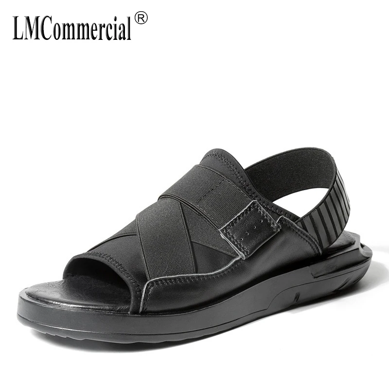 

summer Genuine Leather men's sandals Sneakers Men Slippers Flip Flops casual Shoes beach outdoor anti-skid all-match cowhide