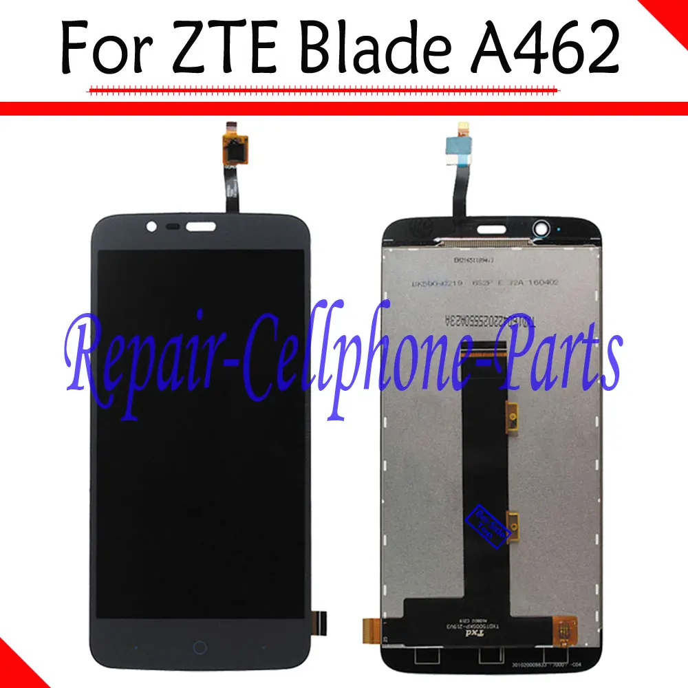 

5.0 inch Grey 100% New Full LCD DIsplay + Touch Screen Digitizer Assembly Replacement For ZTE Blade A462 Free shipping