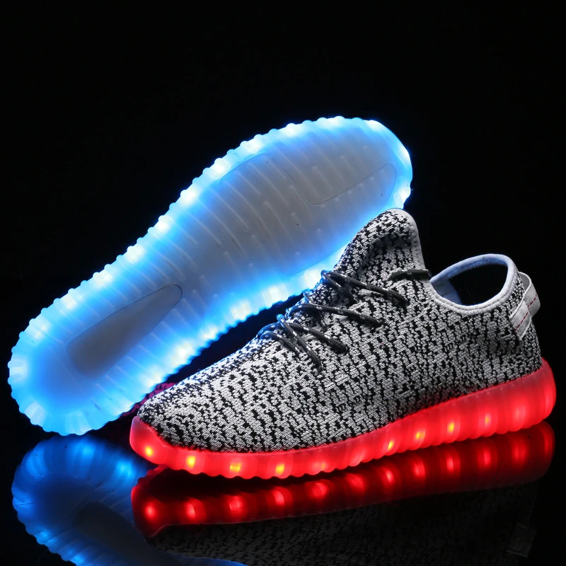 Zapatos de carga con luz led para caminar, zapatillas de color rojo, verde, azul, negro y rosa, para - AliExpress