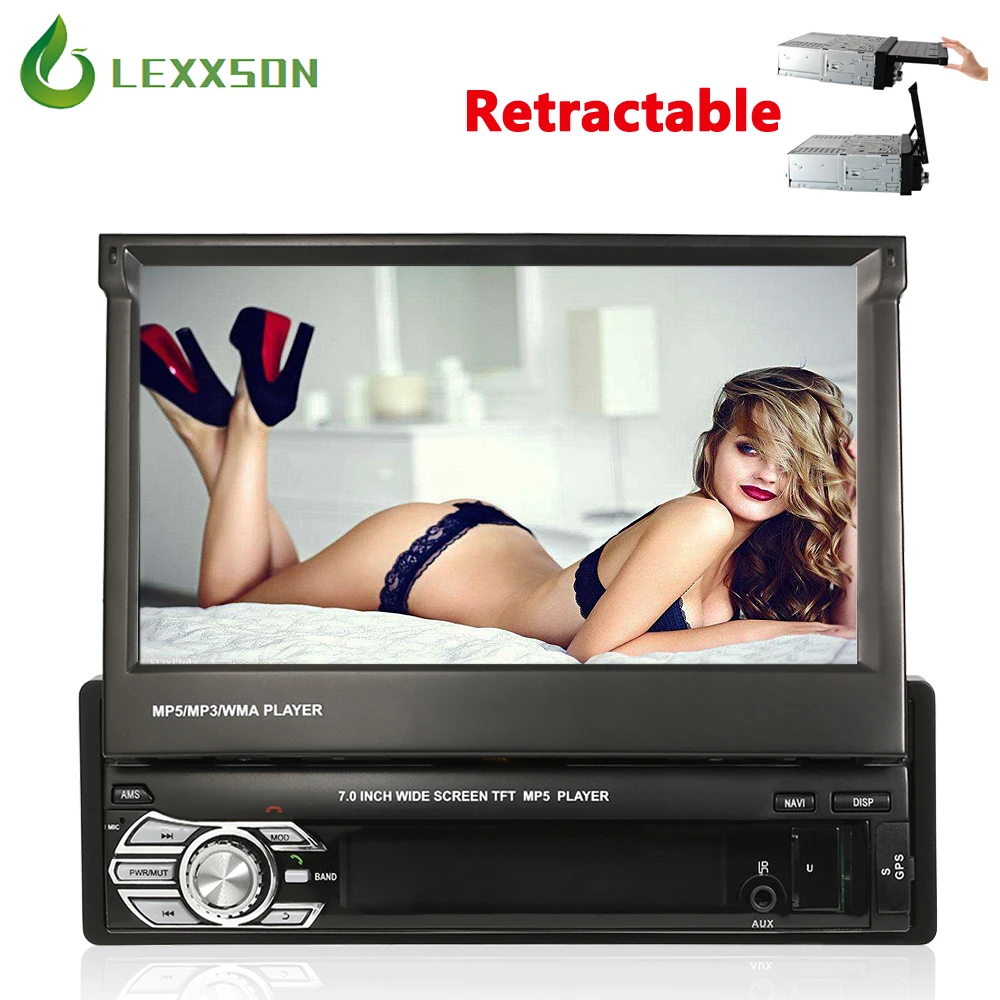 

Lexxson Universal 7inch Car Stereo Radio Player GPS Navigation Retractable MP5 Player with Bluetooth FM USB SD