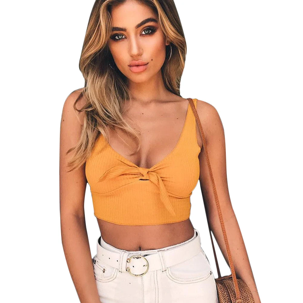 Узел Праздничная летняя блузка женская футболка Tank Crop Tops | Женская одежда