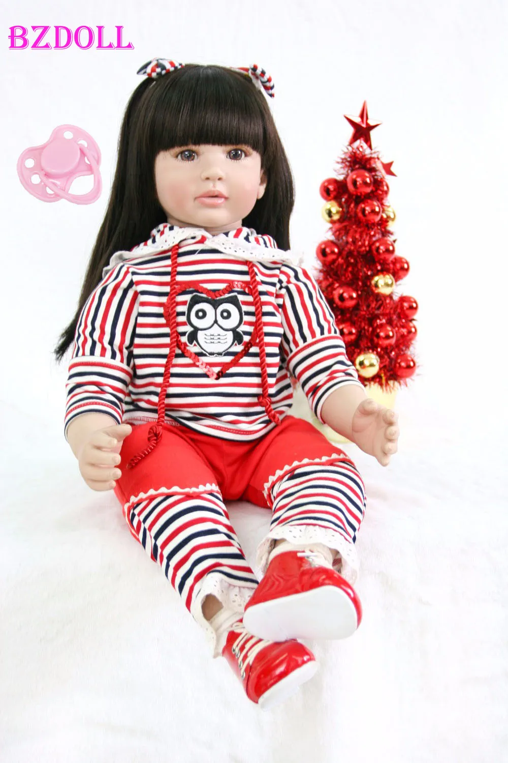 60 см силиконовая кукла Reborn Baby Doll Toy 24 ''виниловая принцесса малыш живой Bebe Детские куклы на день рождения подарок Девочка Младенцы Boneca Brinquedo