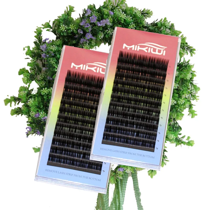 

Mikiwi Free shipping D Curl 0.10mm Thickness Long Natural Eye Lashes High Quality Fake False Eyelashes Extension