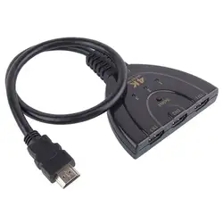 HDMI переключатель/коммутатор 3 порта 3x1 v1.4 Pigtail Интеллектуальный Авто с одним фиксированным HDMI кабелем sup порт 1080 p 4 k x 2 k