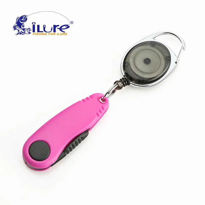 

iLure Portable Fishing Scissors Plastic Handle Stainless steel Fly Fishing Capped Line Cutter Scissors Cord Sewing Tackle Tool