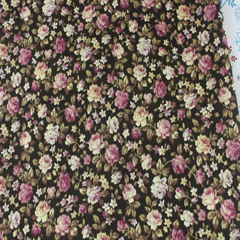 Хлопчатобумажная Поплиновая ткань с цветочным принтом 50x145 см|cotton poplin fabric|poplin