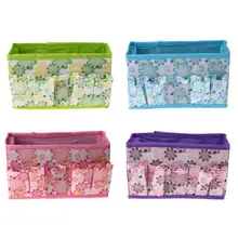 Large Capacity Foldable Desk Storage Box Multifunction Makeup Cosmetics Pens Stationery Container Non-woven Desktop Organizer