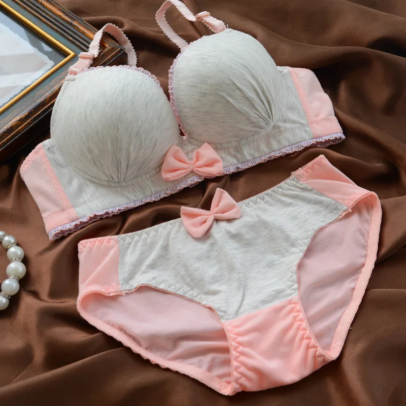 2016 puberty for girls young girls training bra set child bra+briefs