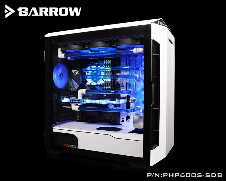Barrow PHP600S-SDB, Waterway Boards For Phanteks P600S Case, for Intel CPU Water Block& Single / Dual GPU Buildings