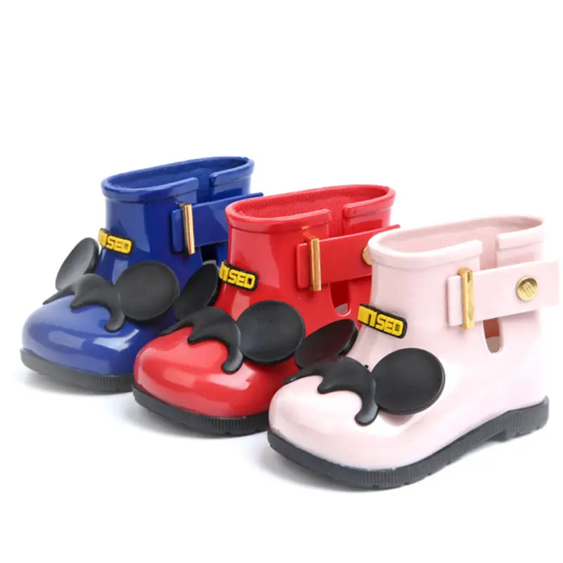 

Toddler Baby Rubber Rain Boots Cartoon Mouse Duck Bow Girls Boys Rainboots Little Kids Waterproof Boots Rainy Day Children Shoes