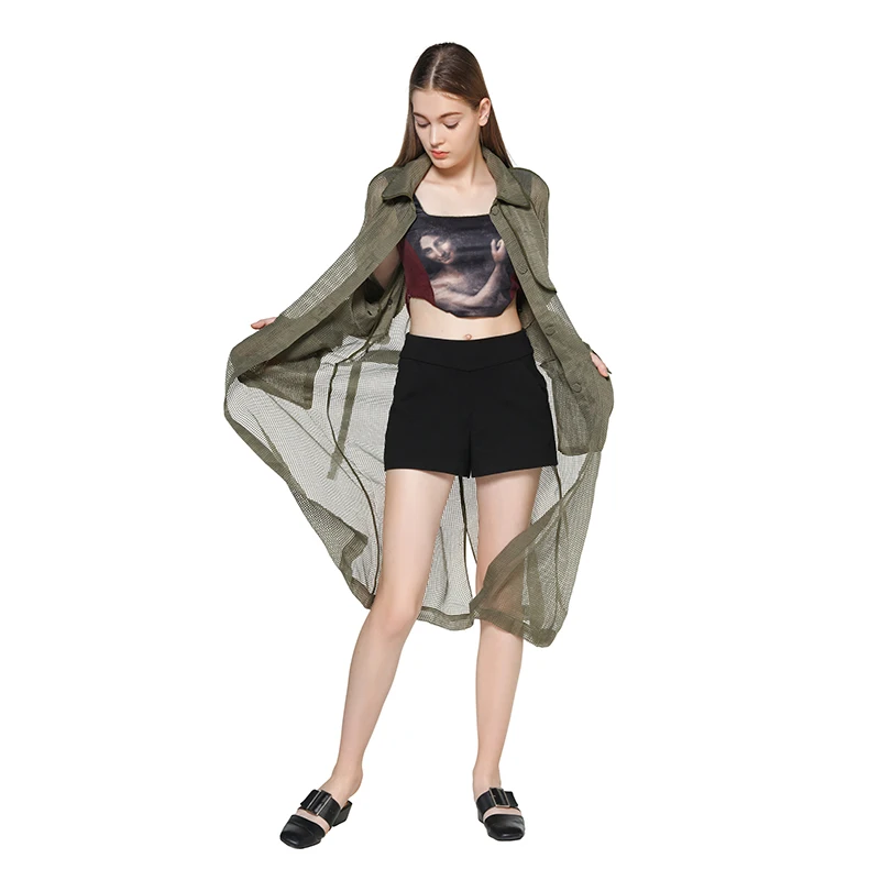 Тренч GetSpring Женский длинное повседневное пальто с ремнем на лето 2019|Плащи и