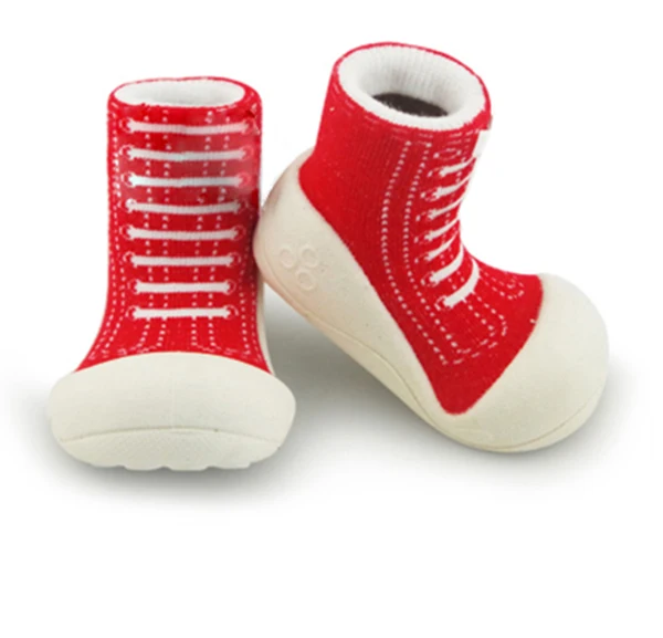 Обувь для маленьких девочек и мальчиков; мягкая и удобная детская обувь; детский дизайн; обувь для первых шагов; нескользящая обувь для малышей - Цвет: Red Line