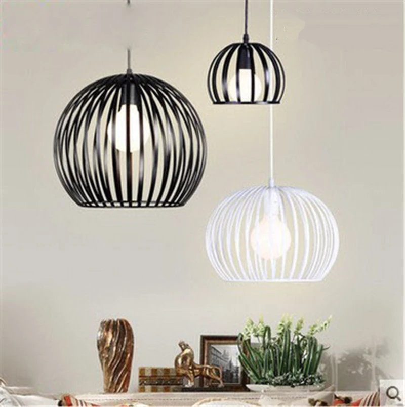 birdcage Pendant Lamps modern Pendant Lights Vintage Style Iron hanging Light for Restaurant Cafes Living Room Lights Fixtures