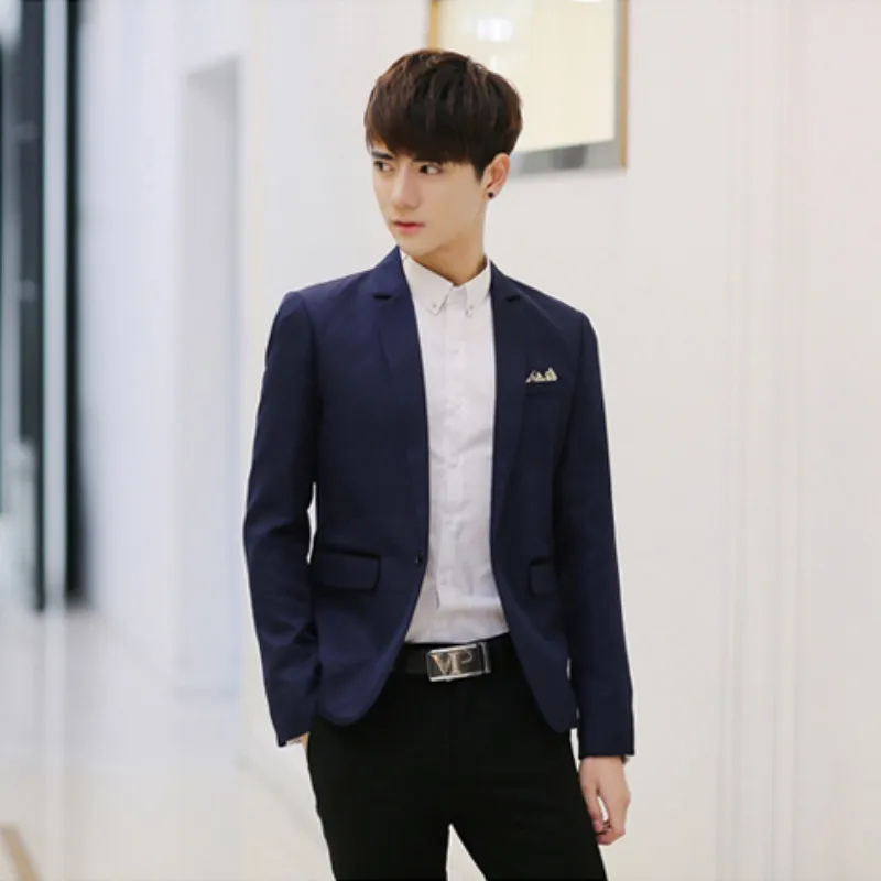 Blazer Men 2019 Spring New Handsome Young Student Small Suit Men ...